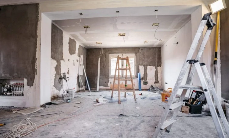 Chantier de rénovation en cours